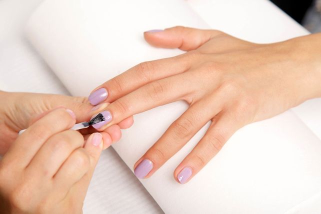 One of our customers getting their nails painted.